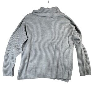 Banana Republic Gray Ribbed Knit Turtleneck Sweater Women's Size M NWT‎